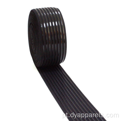 5cm Antislip silicone elástico de tecido preto negra elástico